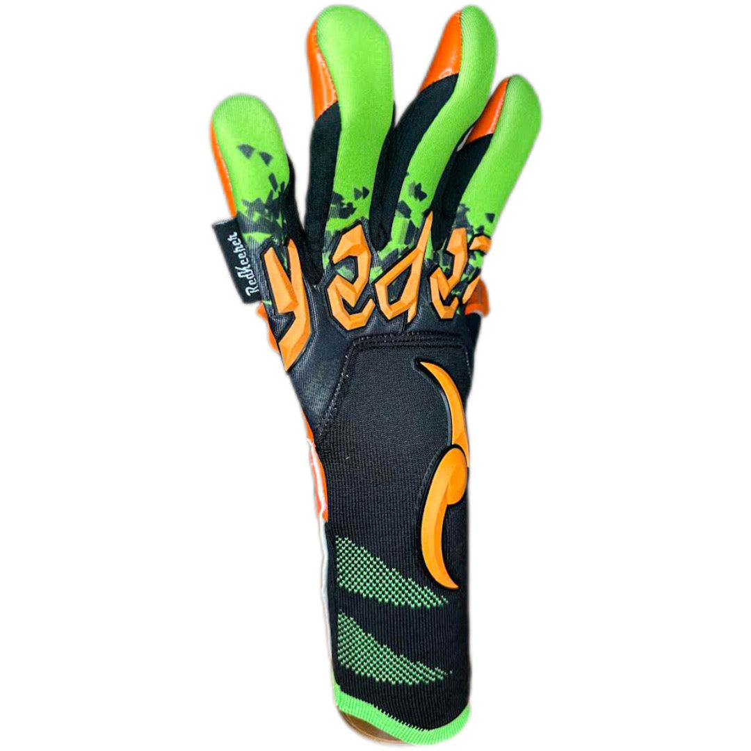Guantes de portero profesionales modelo Artequin Verde/Naranjo