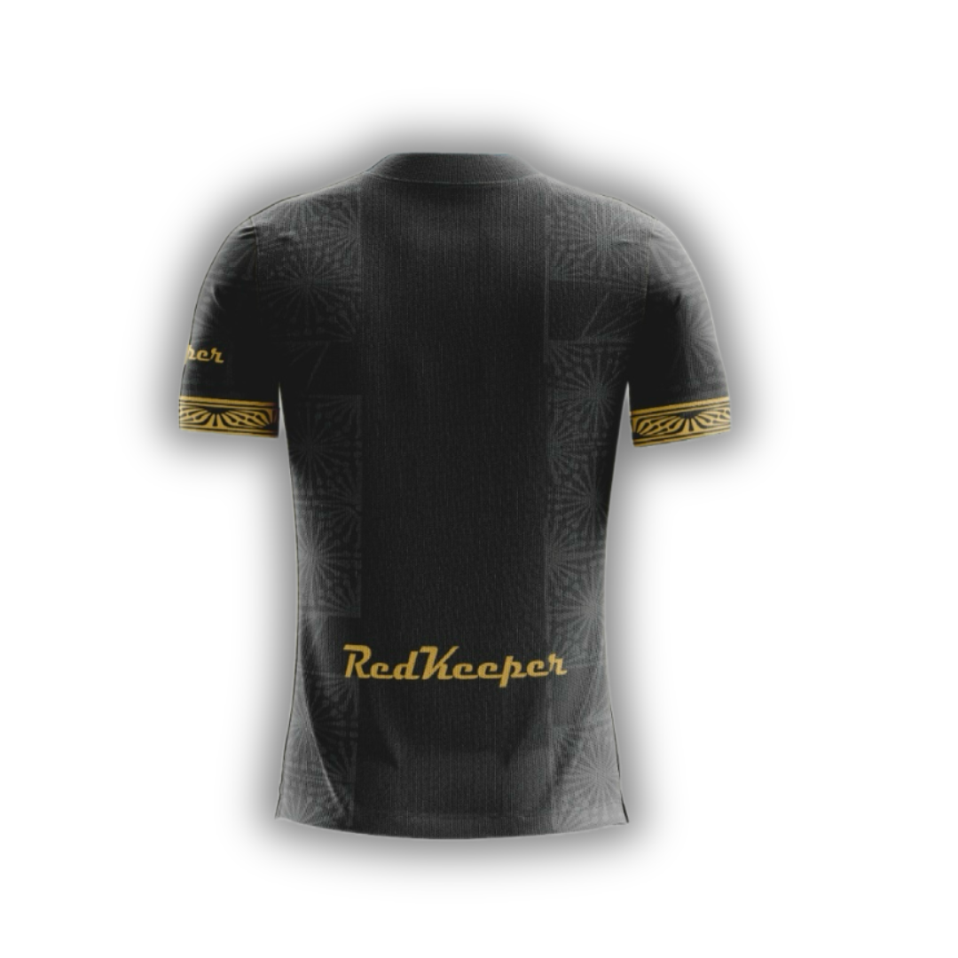 Camiseta de futbol manga corta negra