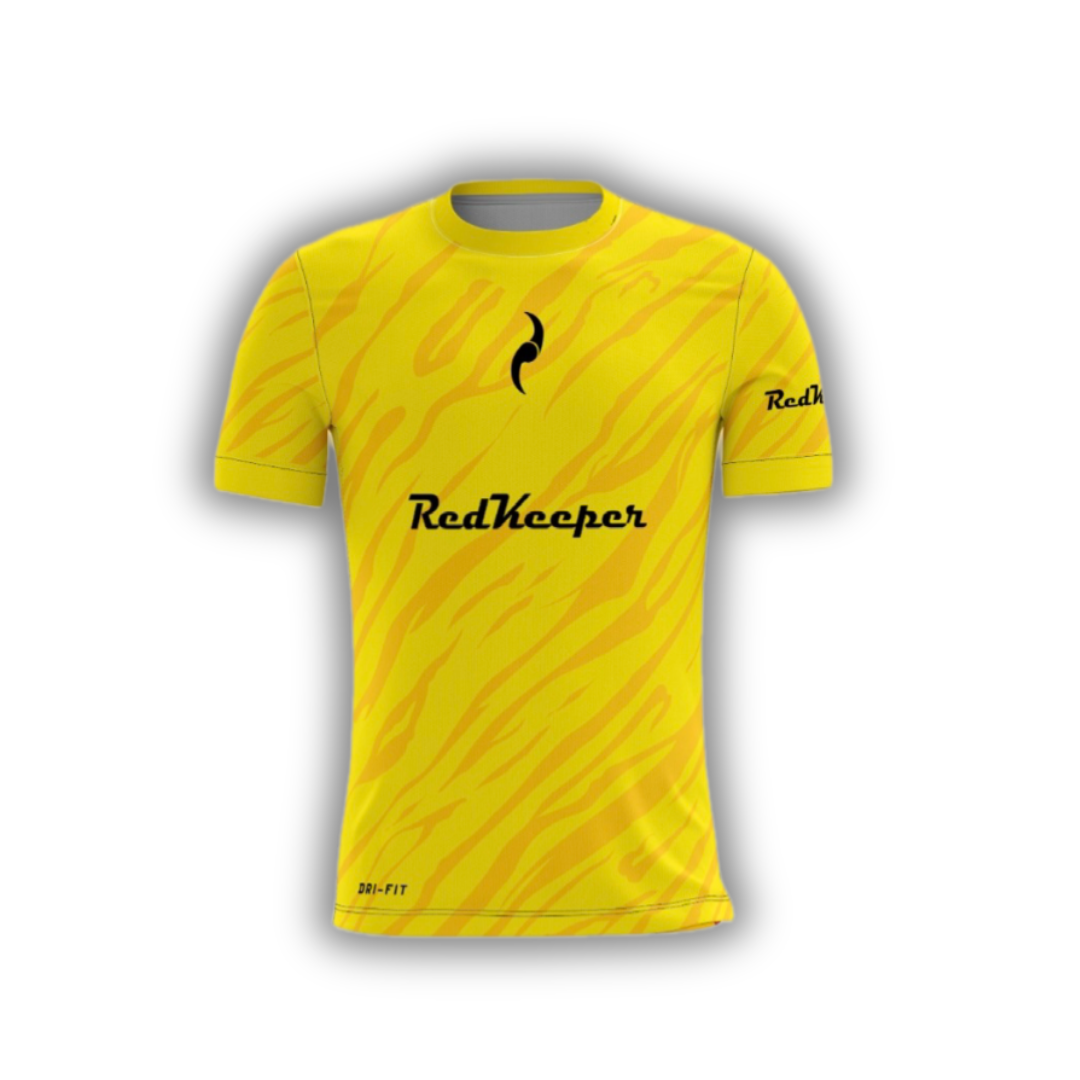 Camiseta de futbol manga corta amarilla