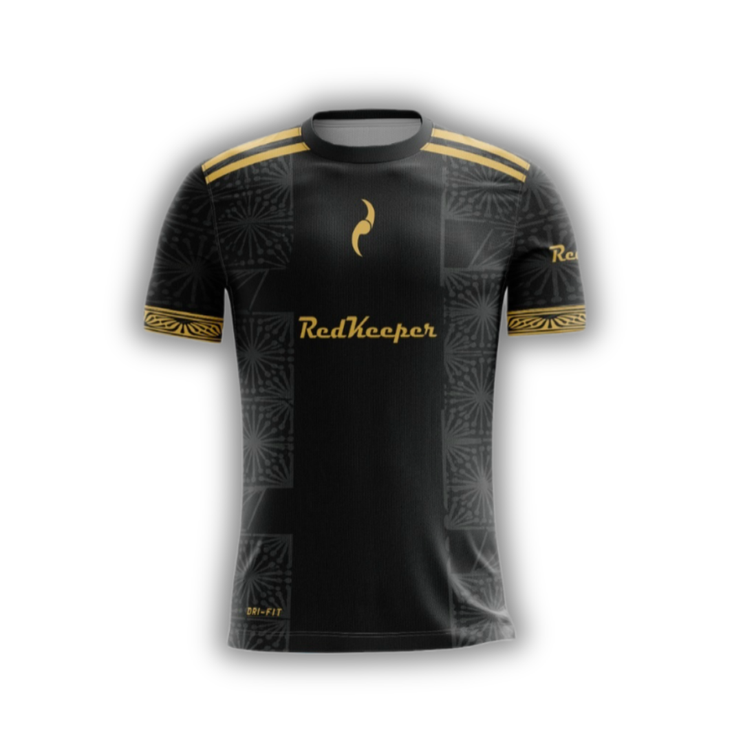 Camiseta de futbol manga corta negra