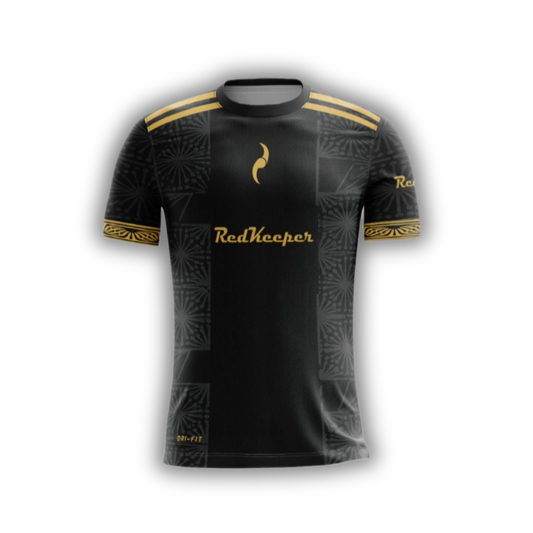 Camiseta de futbol manga corta negra