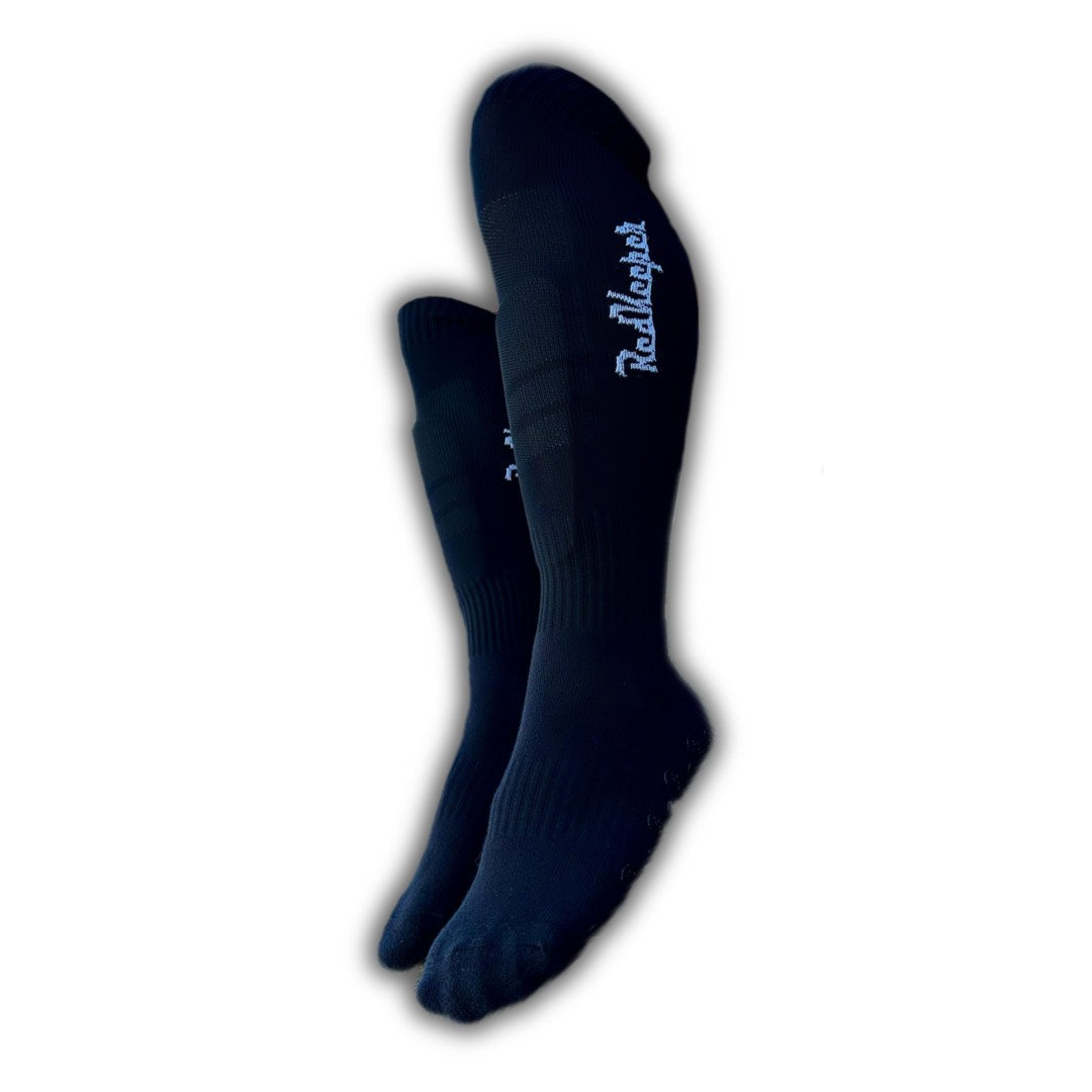 Calcetas antideslizantes largas colores negro / blanco