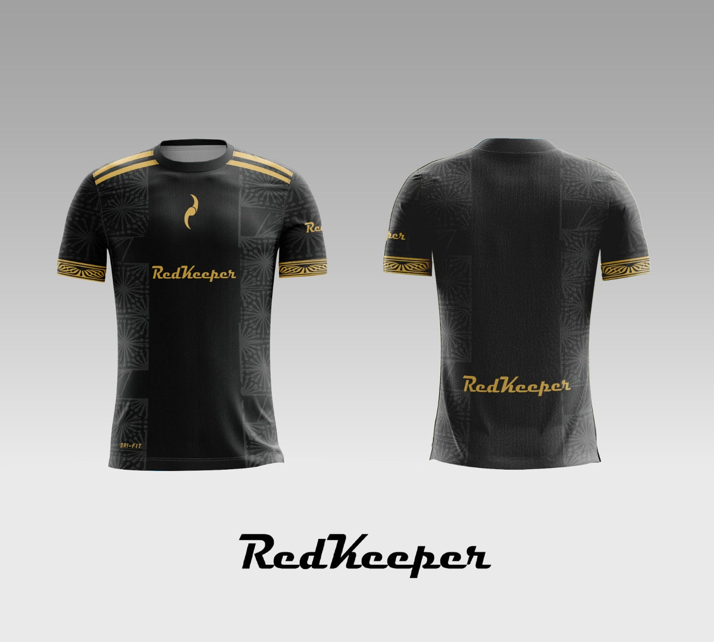 Camiseta de futbol manga corta negra
