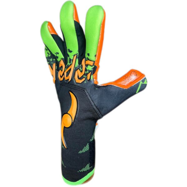 Guantes de portero profesionales modelo Artequin Verde/Naranjo - Imagen 4